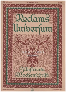 RECLAMS UNIVERSUM, Moderne illustrierte Wochenschrift 1917/1 | Časopis s módní přílohou