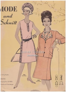 MODE UND SCHNITT Heft 088/1966| Módní časopis s krejčovskými střihy z NDR