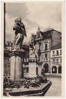 RUMBURK, Morový sloup a náměstí, nyní Lužické nám.