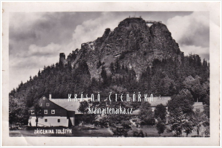 Zřícenina hradu TOLŠTEJN a turistická chata 