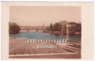 PRAHA, Vltava s mostem Legií u Národního divadla