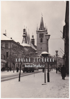 LITOMĚŘICE, Dlouhá ulice v zimě