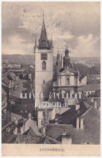 LITOMĚŘICE, Kamenná věž a kostel Všech svatých