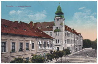 TEREZÍN, Poštovní budova a Paradeplatz, nyní nám. ČSA