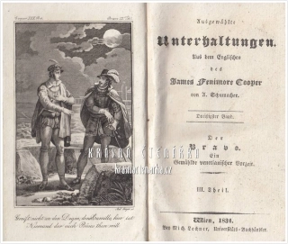 DER BRAVO, Ein Gemählde venetianischer Vorzeit I. - IV- Theil, vydáno 1834 (Cooper James Fenimore)