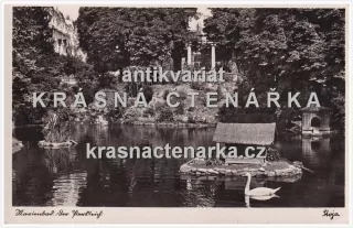 MARIÁNSKÉ LÁZNĚ (jezírko v lázeňském parku)