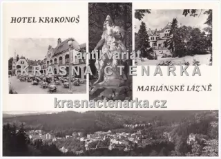MARIÁNSKÉ LÁZNĚ (hotel Krakonoš, nyní Rübezahl Marienbad Schloss Wellnes Hotel)